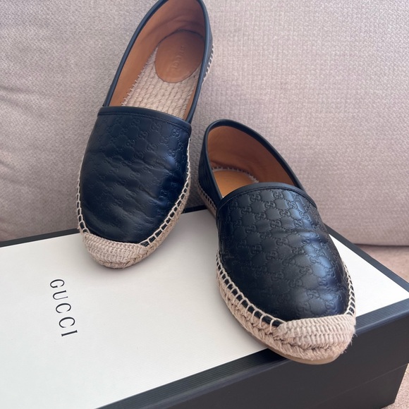 Authentic Gucci Espadrilles Microguccissima Leather with Rubber Sole - Picture 4 of 14